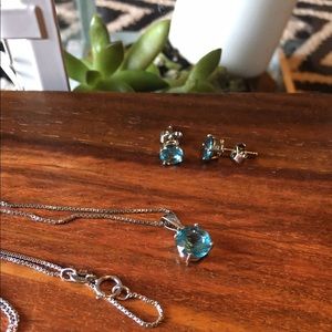 925 Sterling silver Italy. Earrings & neck…